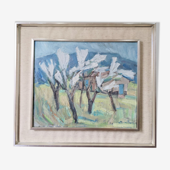 Mid-century oil painting