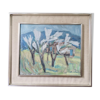 Mid-century oil painting