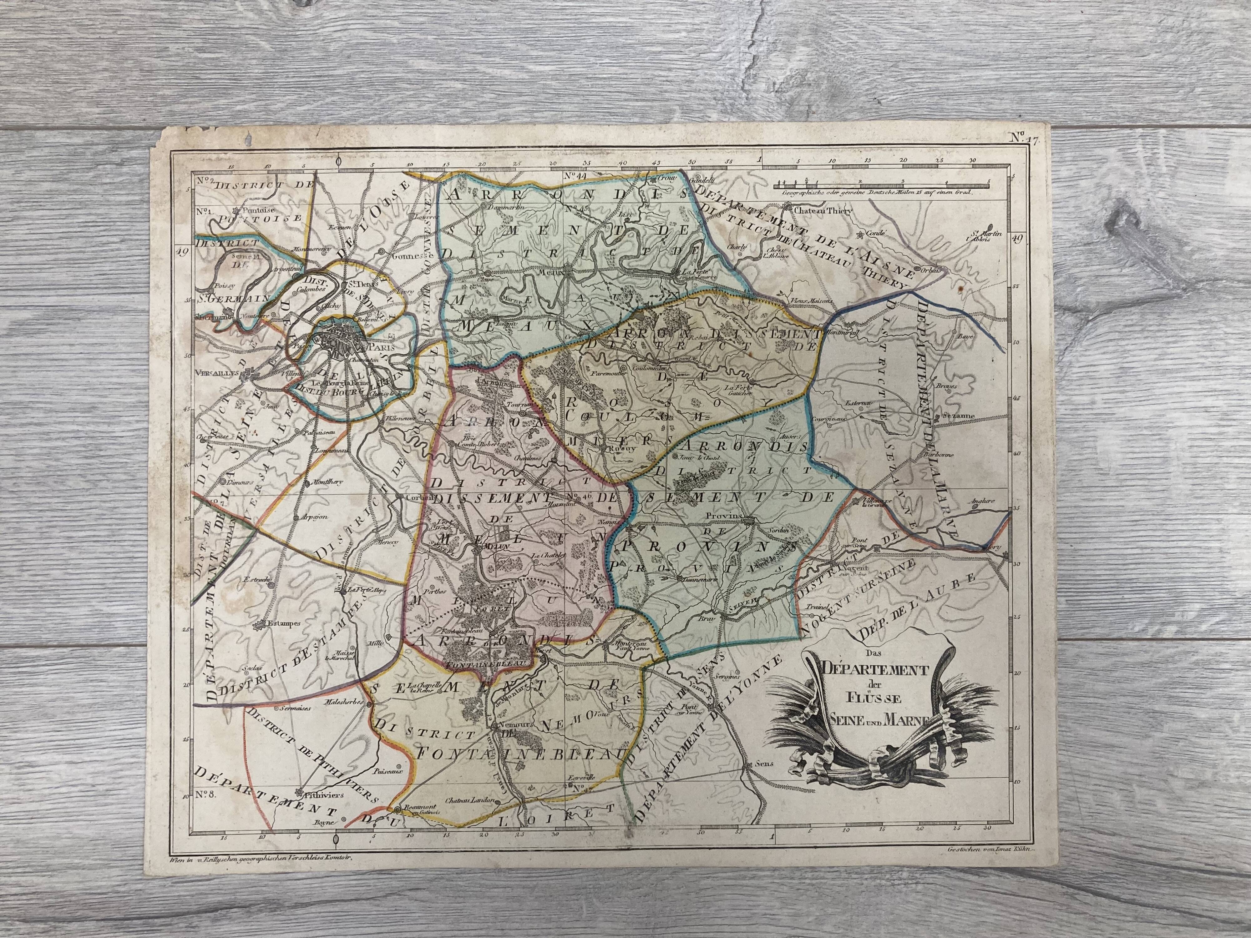 Old Map of Seine-et-Marne