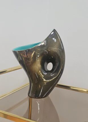 Vintage 1950 free-form vase - Belgian ceramist Alexandre de Wemmel