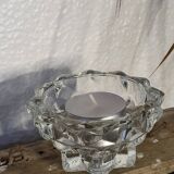 Bougeoir en verre vintage