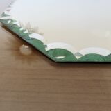 Large bevelled octagonal mirror to be placed, 1940s.