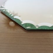 Grand miroir octogonal biseauté à poser, années 40