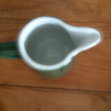 Apilco style green porcelain pitcher, fire porcelain