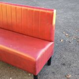 Vintage red bistro bench