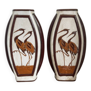 Paire de vases en céramique