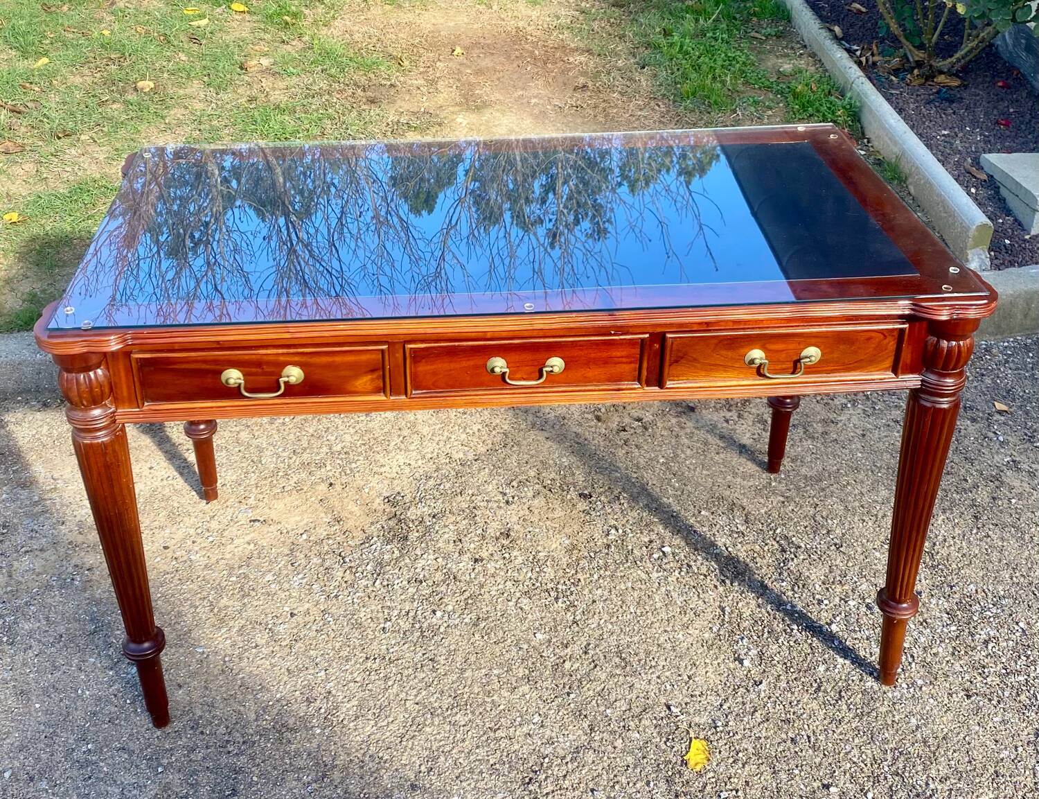 Antique Louis Philippe desk with 3 drawers