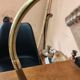 Temde Leuchten desk lamp with a gooseneck in teak, 1960s design.