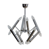 Geometrical chrome chandelier by Boulanger