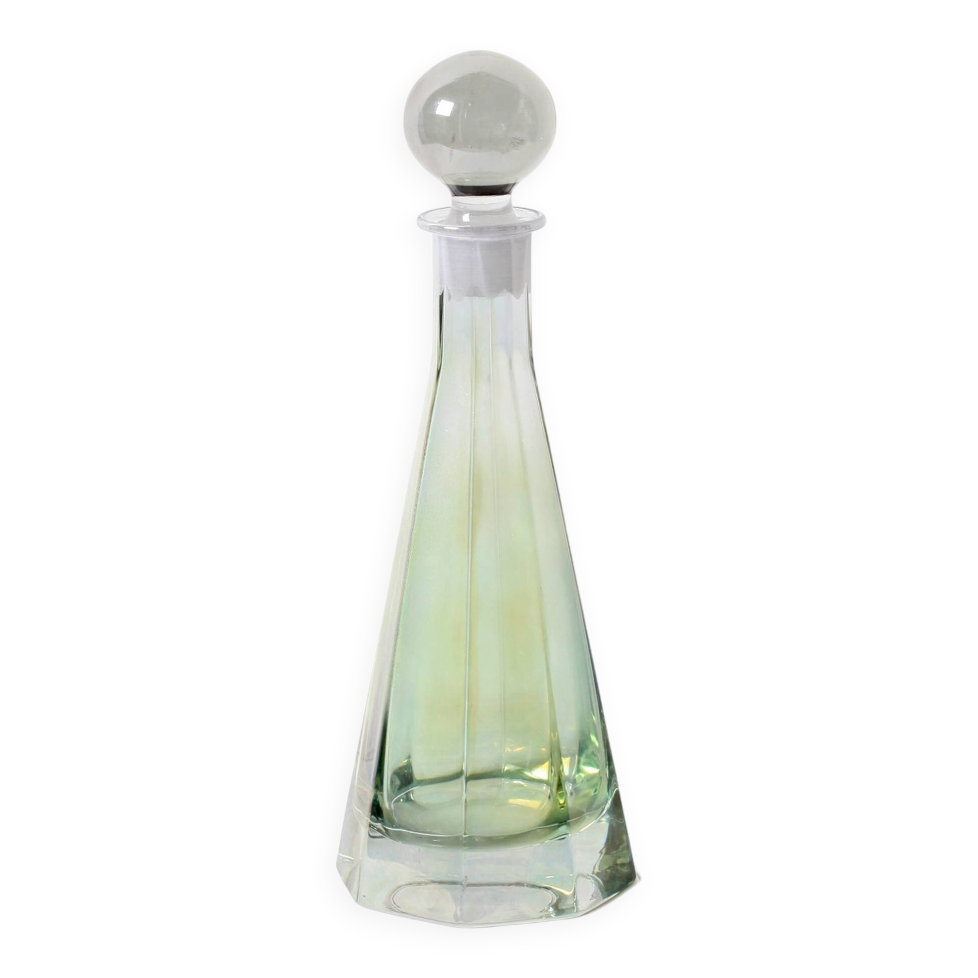 Stylish Spirit Decanter with Grey Original Stopper / Italy / 1960s