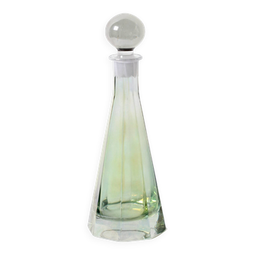 Carafe à spiritueux élégante avec bouchon gris d'origine / Italie / Années 1960