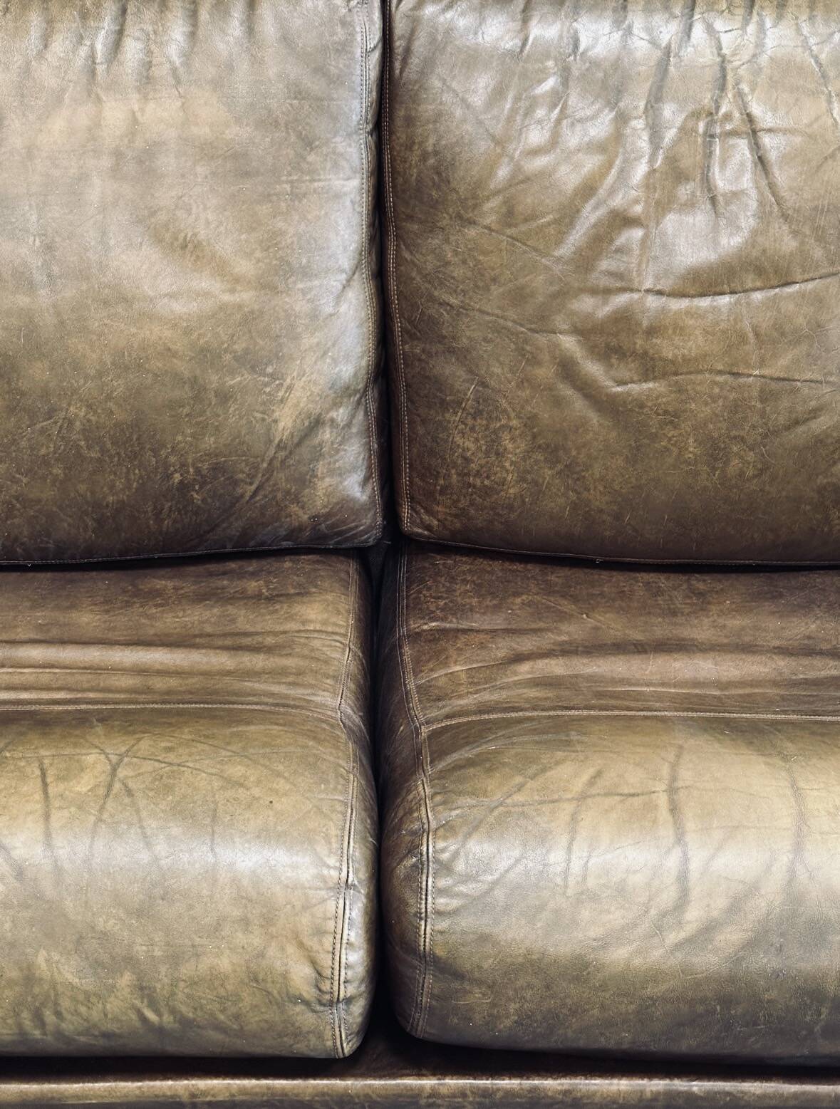 Canapé vintage cuir cognac