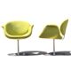 Pair of Little Tulip armchairs by Pierre Paulin for Artifort in green fabric.