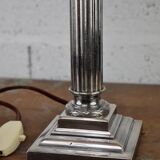 Gilded brass art deco lamp, corinthian column
