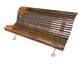 Garden bench with cast iron legs and oak slats