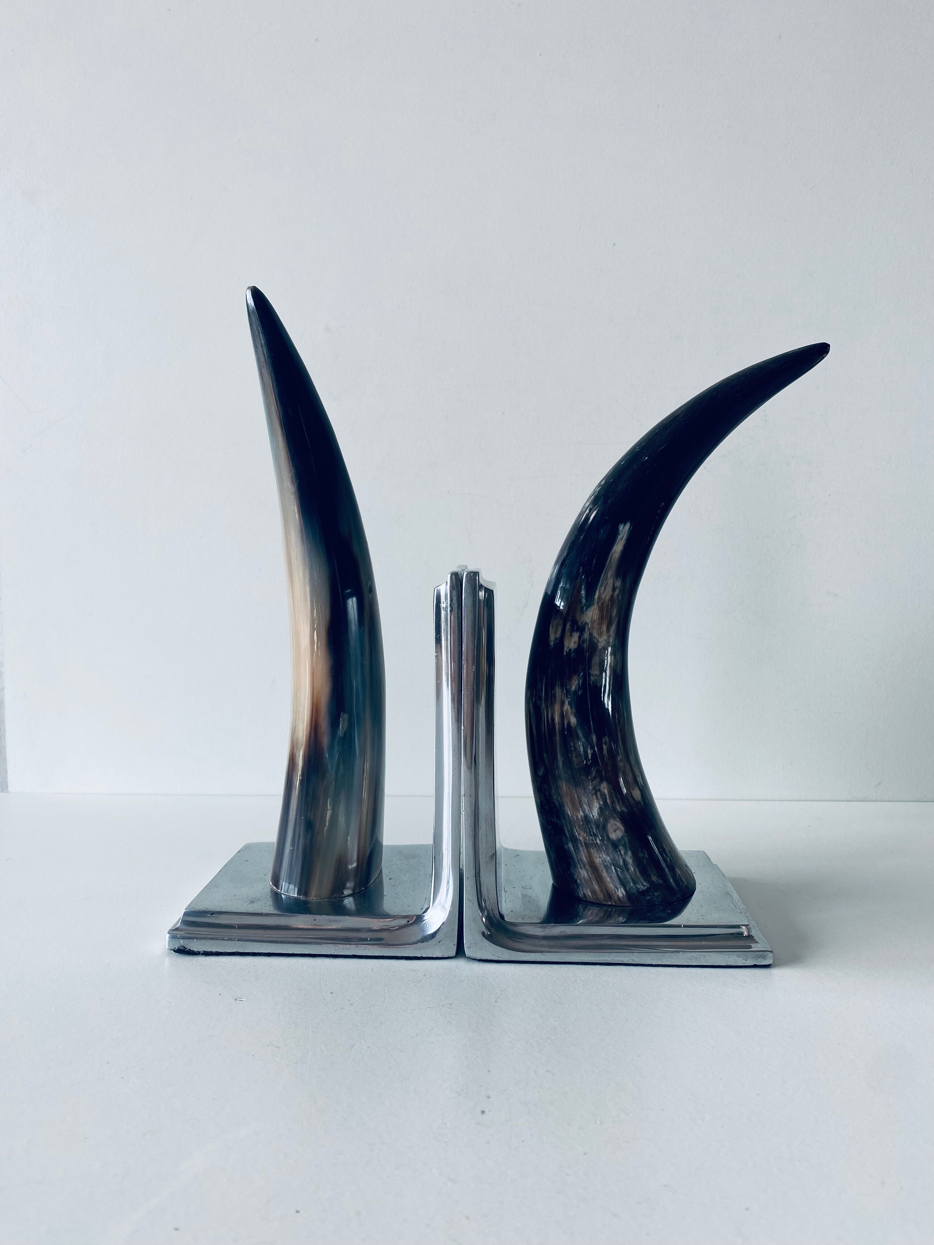 Pair of horn bookends