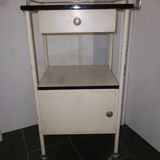 Old bedside on wheels