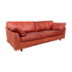Vintage Red leather sofa by Kenneth Bergenblad model Fredrik for DUX