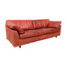 Canapé en cuir rouge vintage par kenneth bergenblad modèle fredrik pour dux