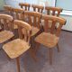 Lot de 10 chaises de bistrot café bar restaurant - bois - vintage