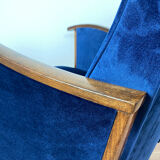 Restored Bauhaus Tubular Armchair Pair From 60's / Set Of 2 / Renovated / Chair / Furniture / Velvet