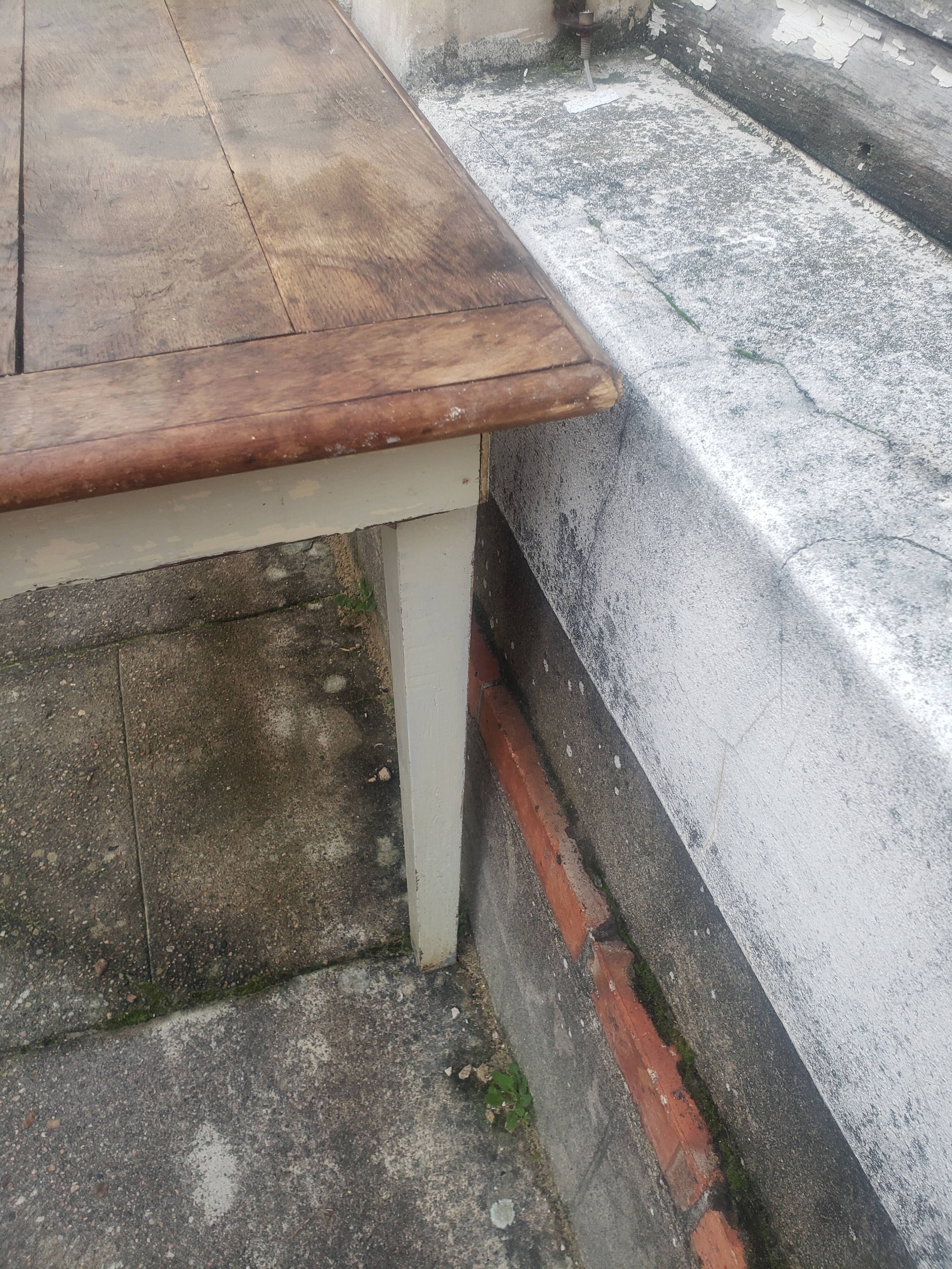 Natural patina farm table