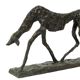 Statue en bronze d'après Alberto Giacometti Sculpture de chien 44 cm