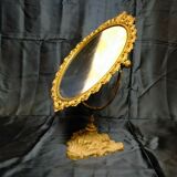 Old brass mirror