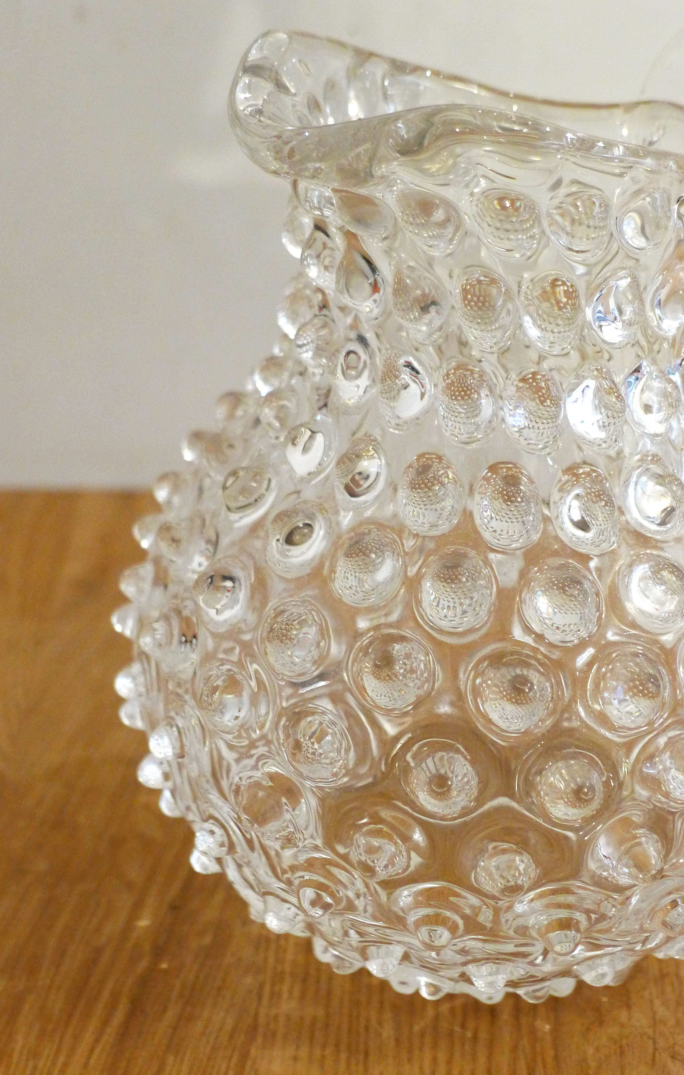 Small pitcher with raised pimples