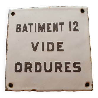 Plaque émaillée ancienne