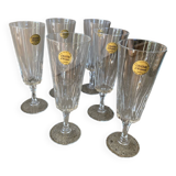 6 Cristal d'Arques flutes, Versaille model