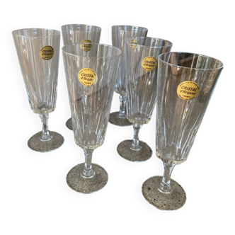 6 Cristal d'Arques flutes, Versaille model
