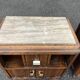 Pair of antique oak bedside tables - Art Deco style with tops