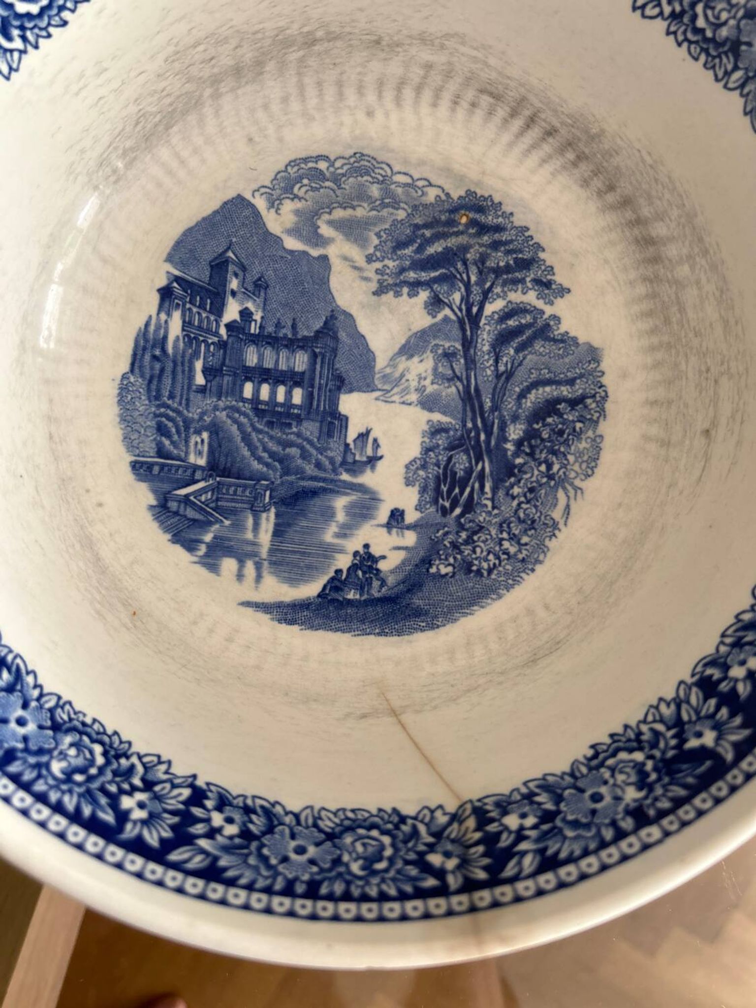 Salad bowl and hollow dish Earthenware OLD ENGLAND