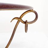 Gilded iron coffee table by René Drouet - 1940s