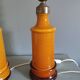 Paire de lampes de table en opaline - années 60/70