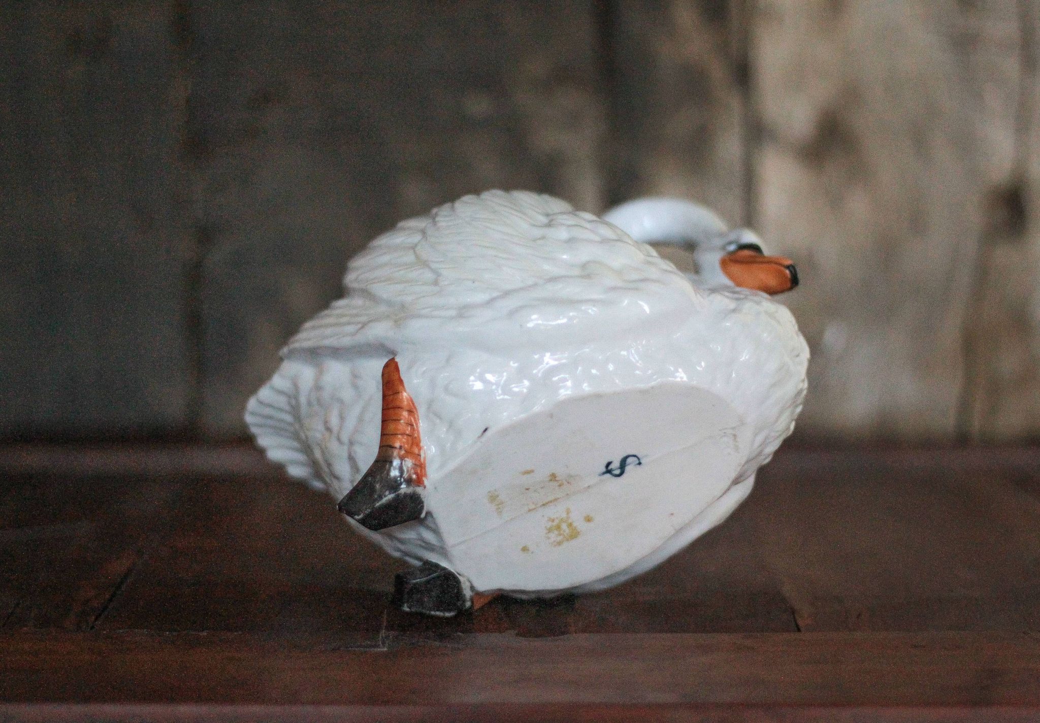 Jardinière céramique cygne, cache-pot cygne, vide poche