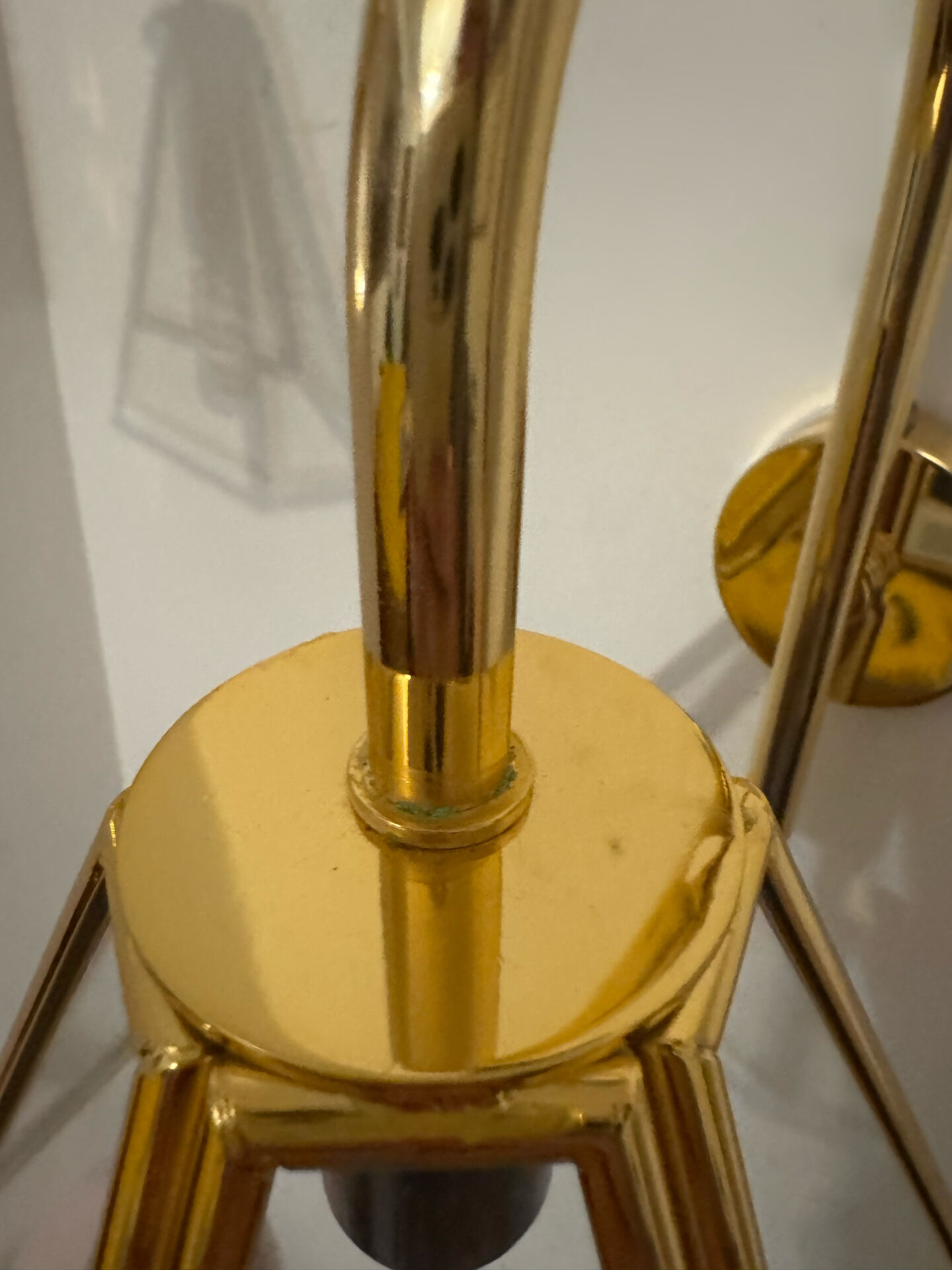 Vintage gold swan neck wall lights