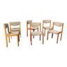 Lot de 6 chaises années 70 design