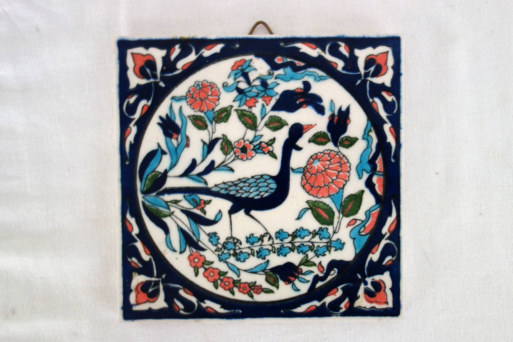 3 vintage Turkish ceramic tiles