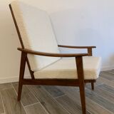 Scandinavian armchair redone fabrics buckles