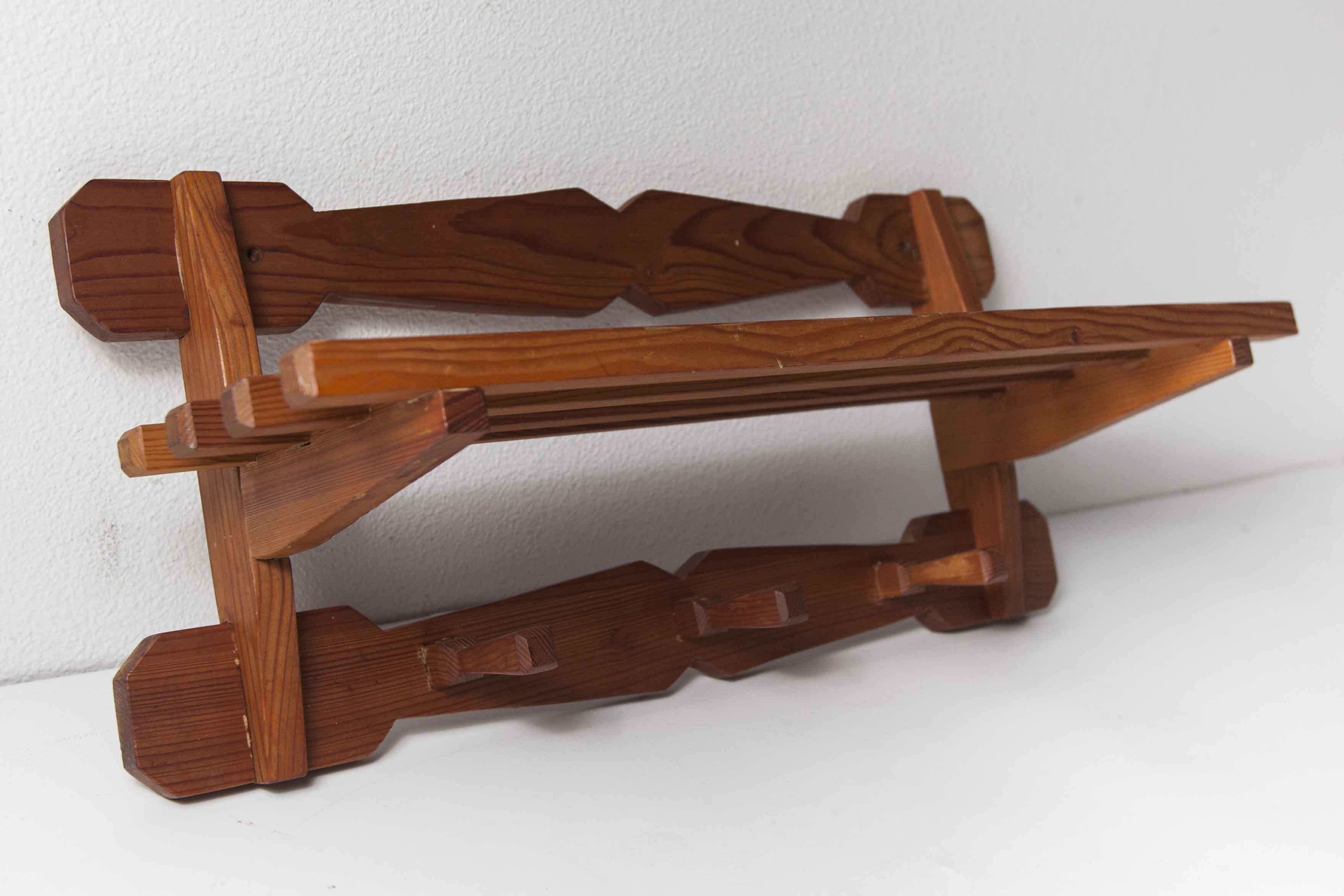 60's coat rack in solid beech