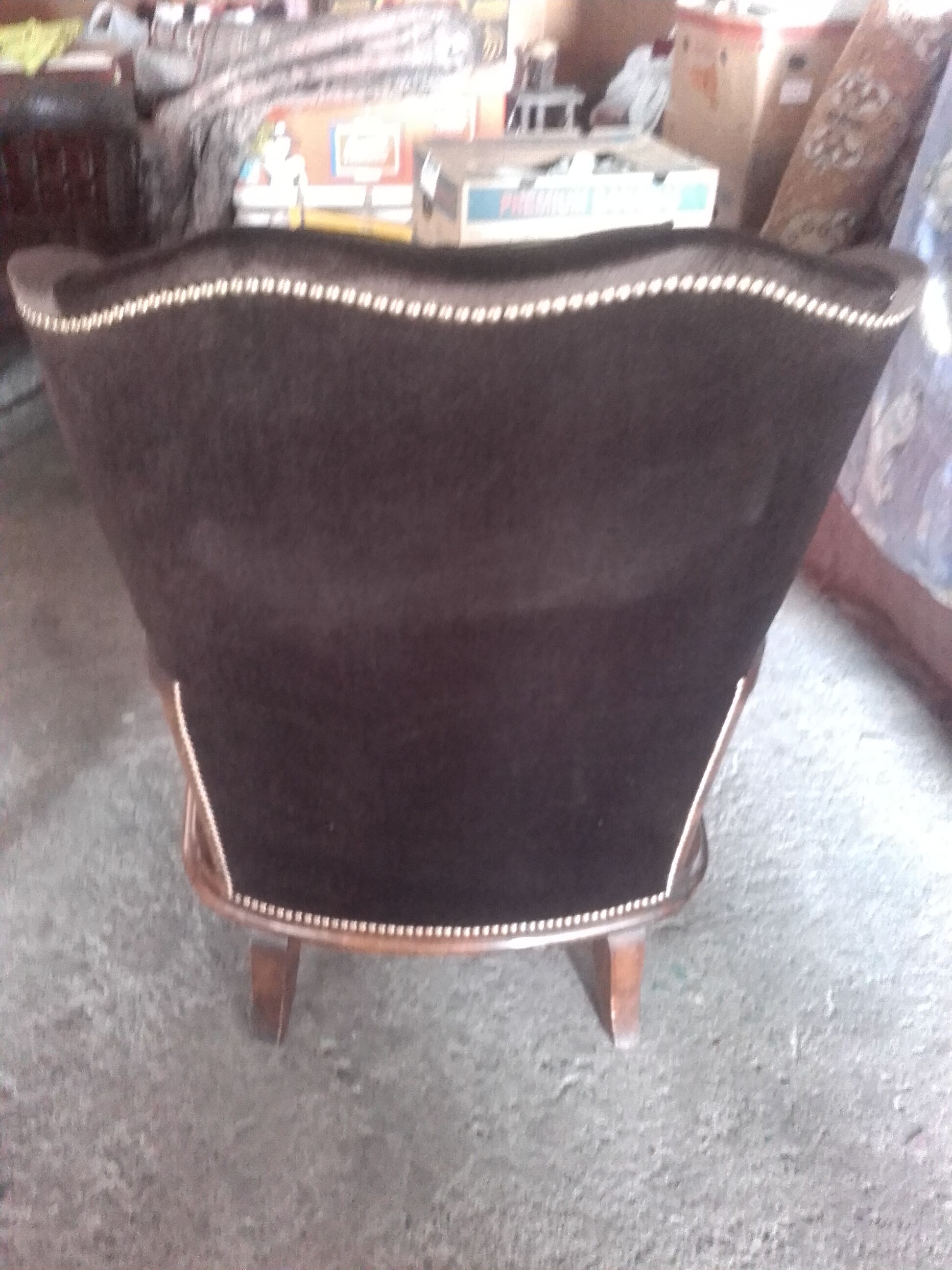 Pair of wingback armchairs