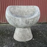 Vintage robert pansart outdoor armchair for elo in fiber cement.