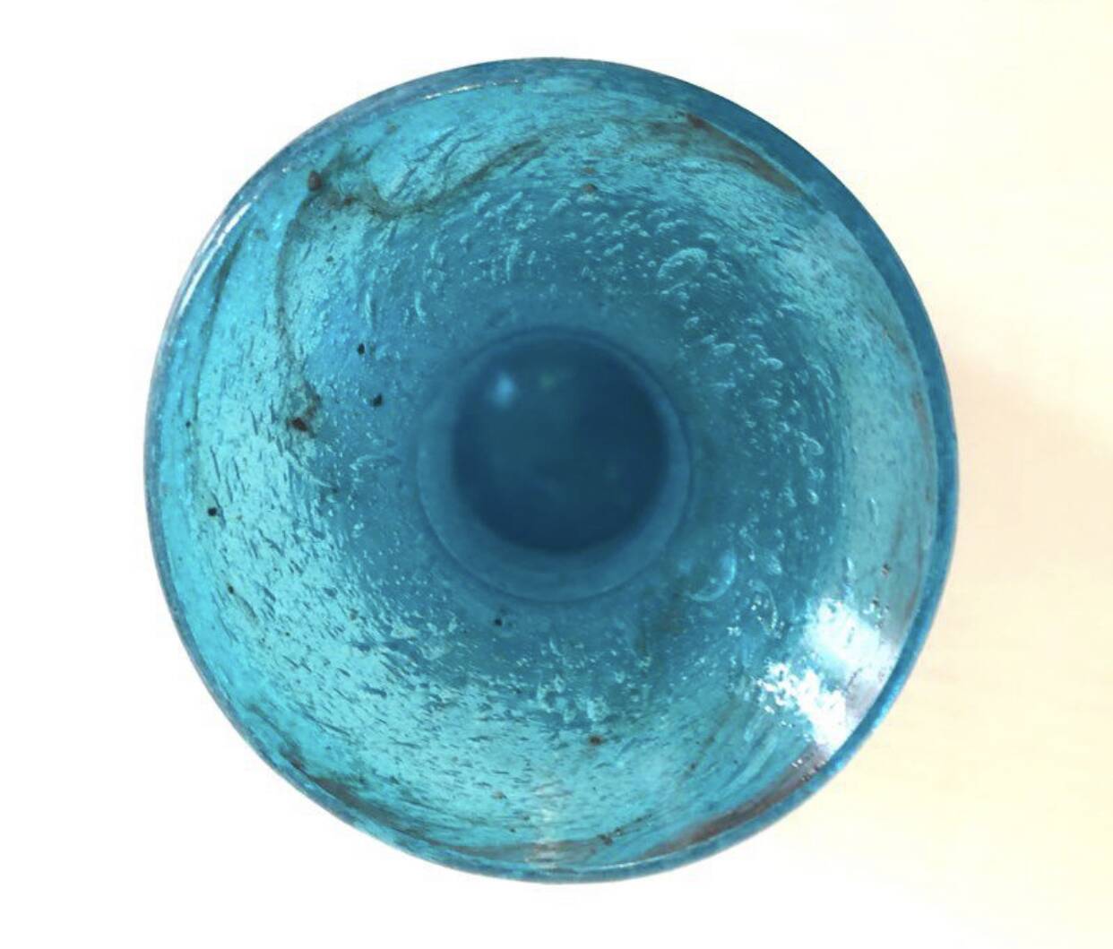 Blue blown glass vase