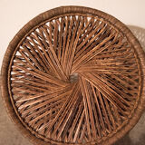 60s diabolo rotin and wicker stool