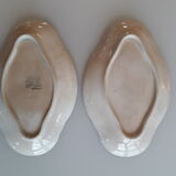 Set of 2 Plates and 2 dishes in Luneville earthenware - Collection "Les Coqs" - Signed K & G