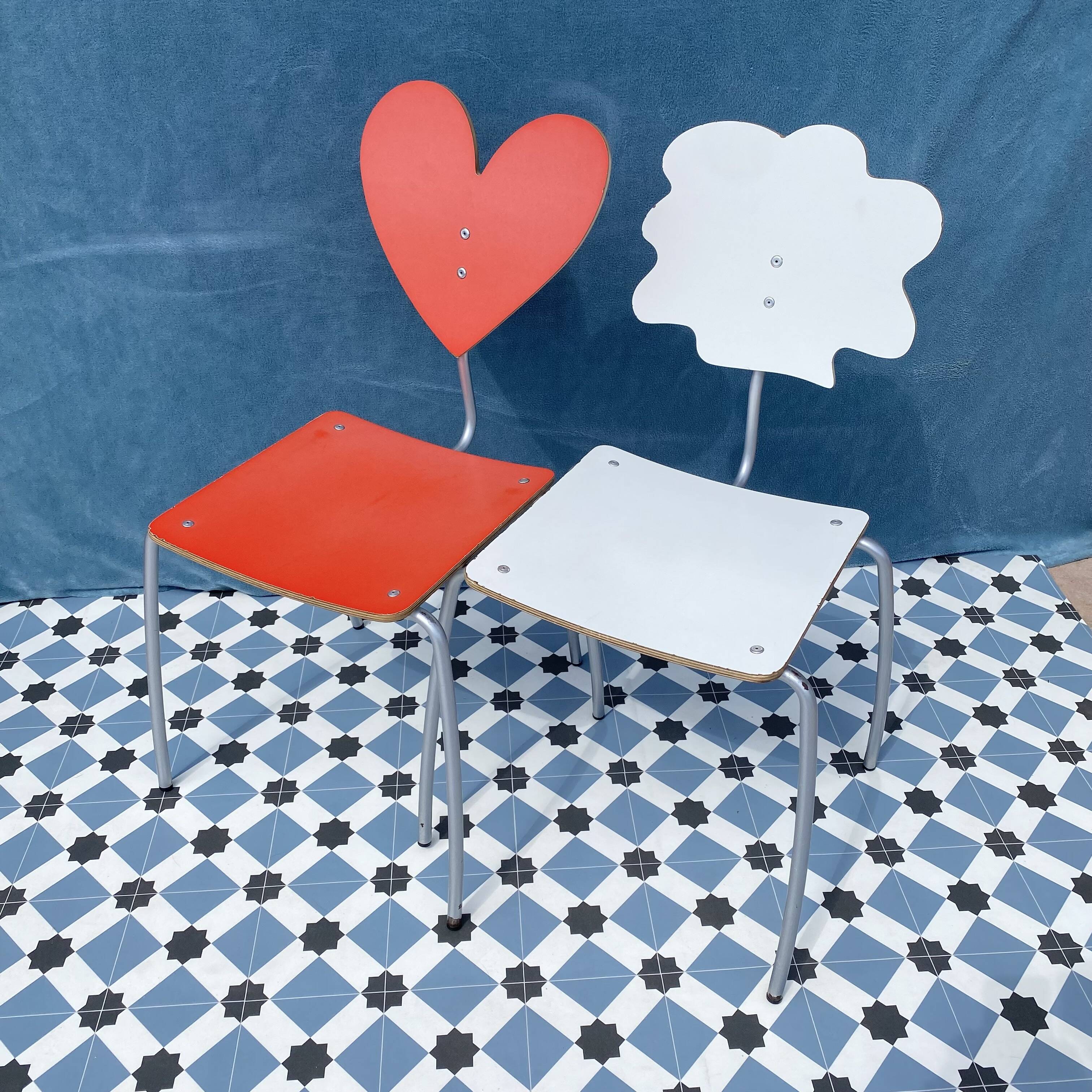 Set of Heart, Cloud, Smiley and Flower chairs by Agatha Ruiz de la Prada