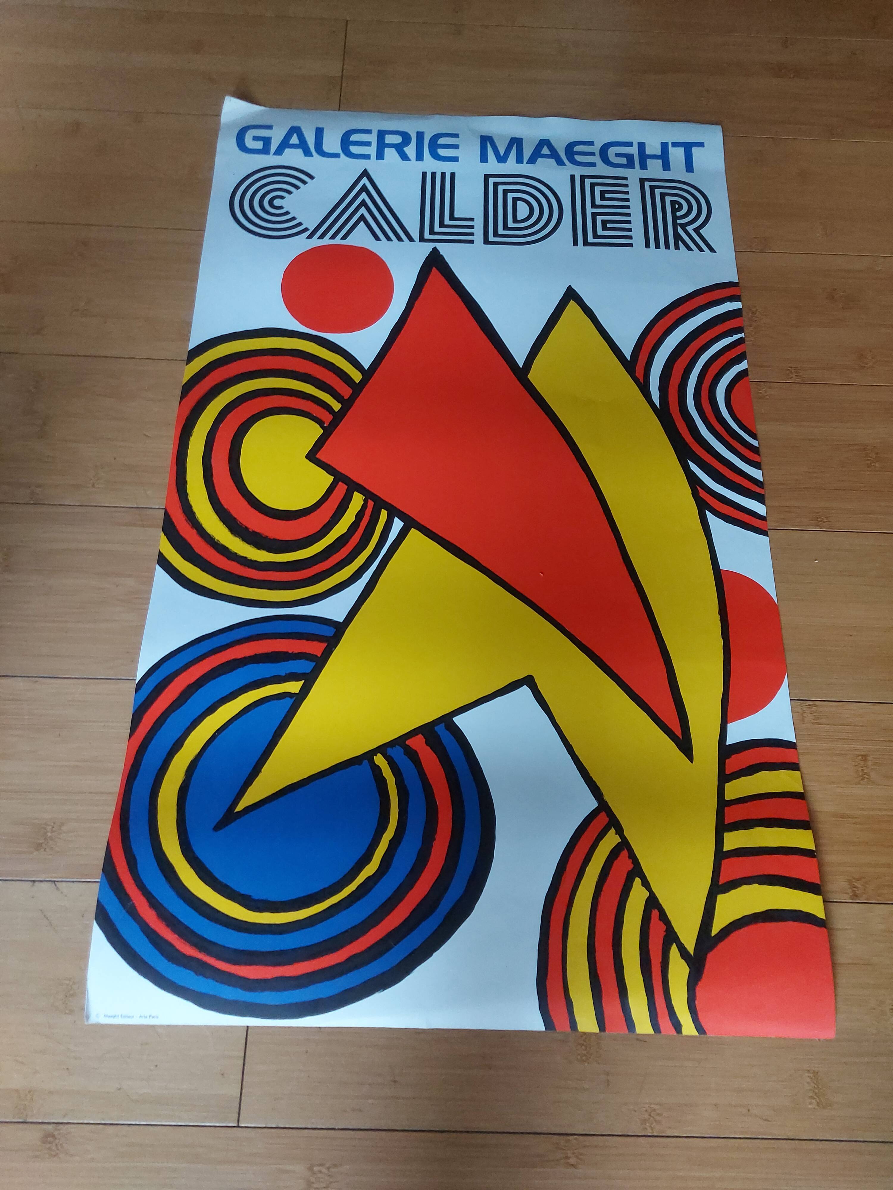 Calder lithographed poster, Maeght Gallery