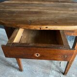 Table ancienne fermière bois massif ovale